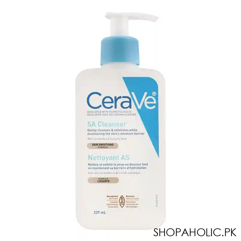 CeraVe Skin Smoothing Gently & Exfoliates SA Cleanser, 237ml - Main Image