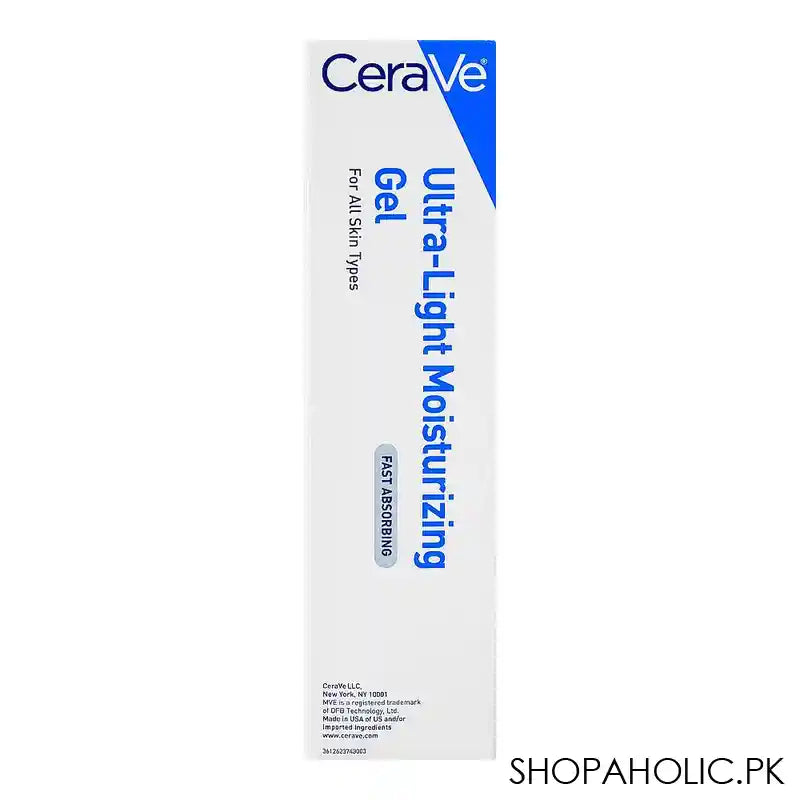 CeraVe Ultra Light Moisturizing Gel, With Ceramides, Niacinamide, Hyaluronic Acid, 52ml - Main Image