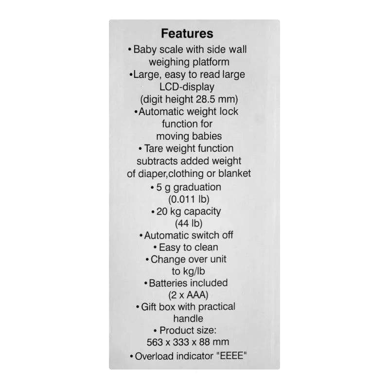 certeza electronic baby scale, bs 820 image4