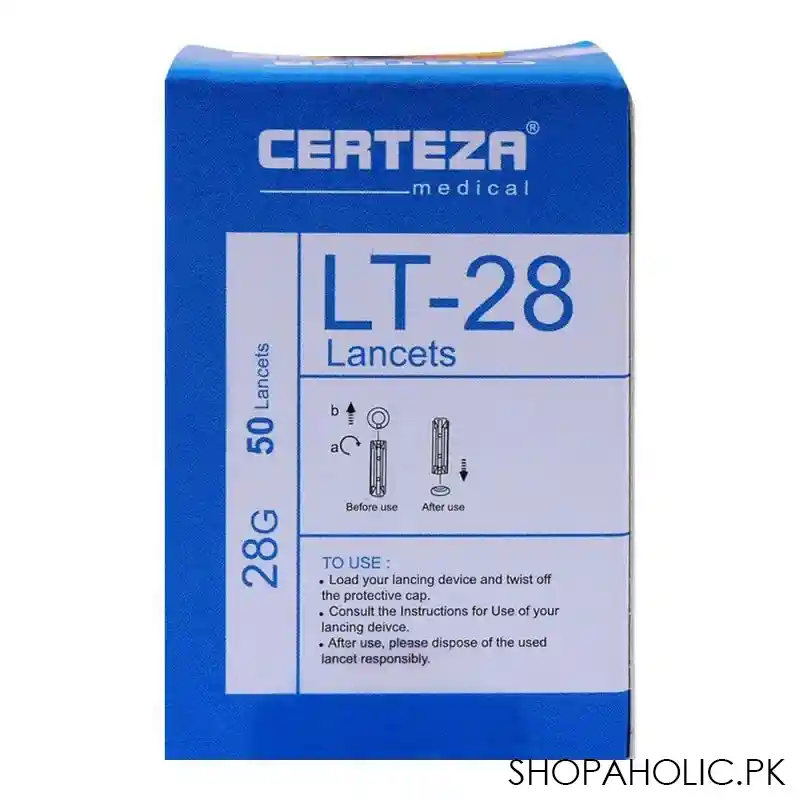 certeza lancets, 28g, 50 pack, lt 28 main image