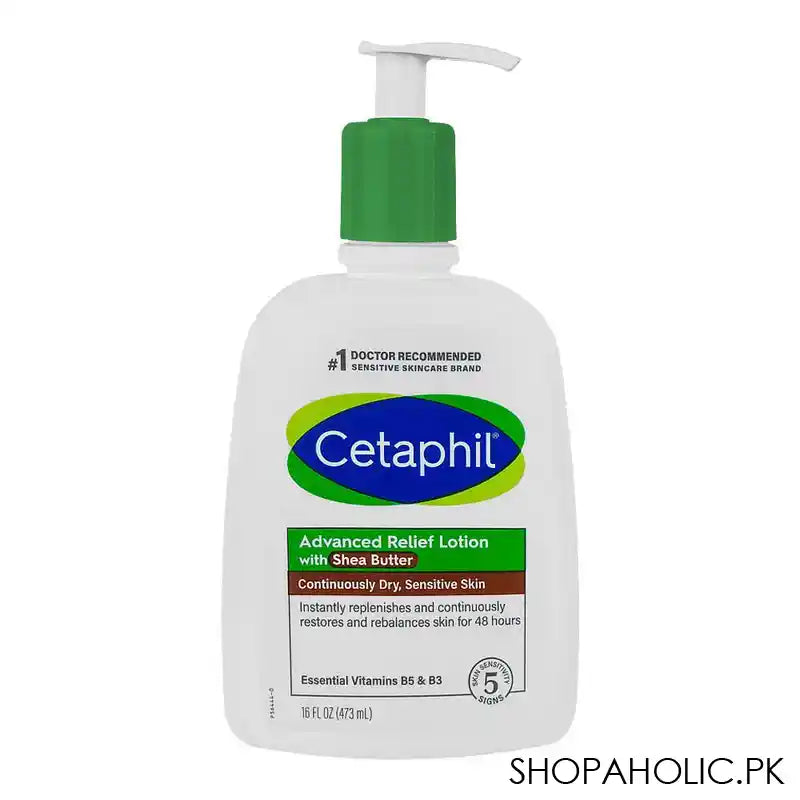 Cetaphil Advanced Relief Lotion With Shea Butter, Vitamins B5 and B3, For Sensitive Skin, 473ml - Main Image