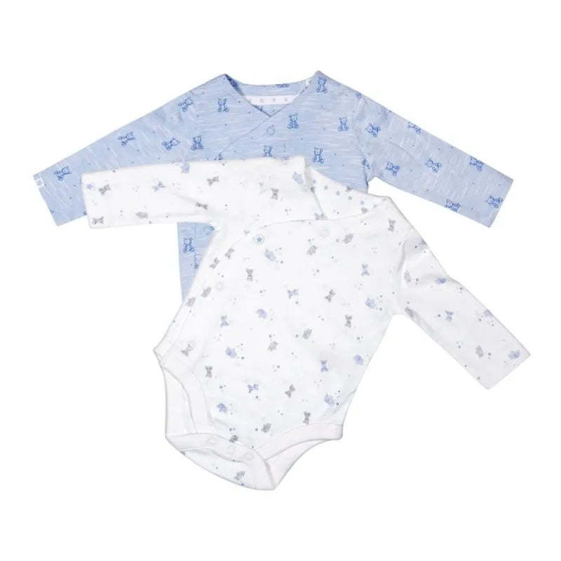 children's clothing romper set, light blue & white, 2 pack, ta 411 image5