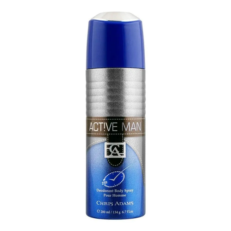 chris adams active man pour homme deodorant body spray, for men, 200ml main image