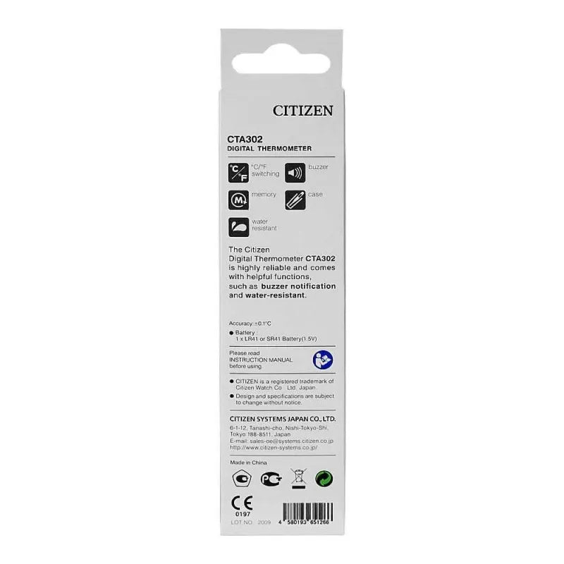 citizen digital thermometer, cta 302 image2