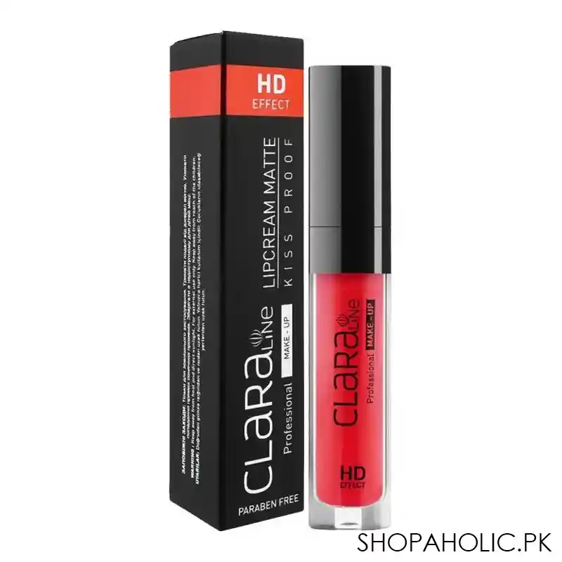 claraline professional hd effect kiss proof matte lip cream, 413 image2