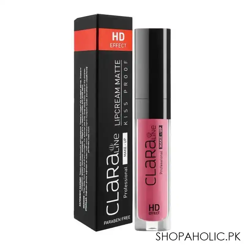 claraline professional hd effect kiss proof matte lip cream, 414 image2