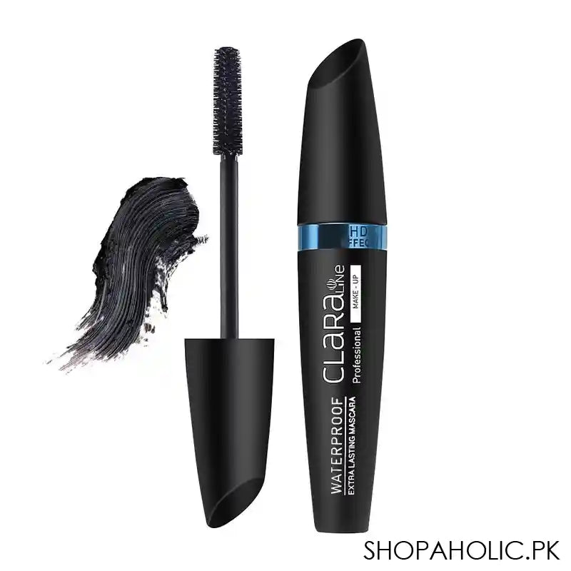 Claraline Professional HD Effect Waterproof Extra Lasting Mascara, Black - Main Image