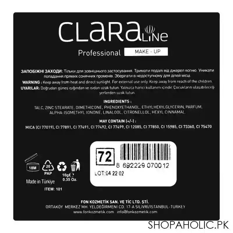 claraline professional make up hd compact blusher, 72 image5