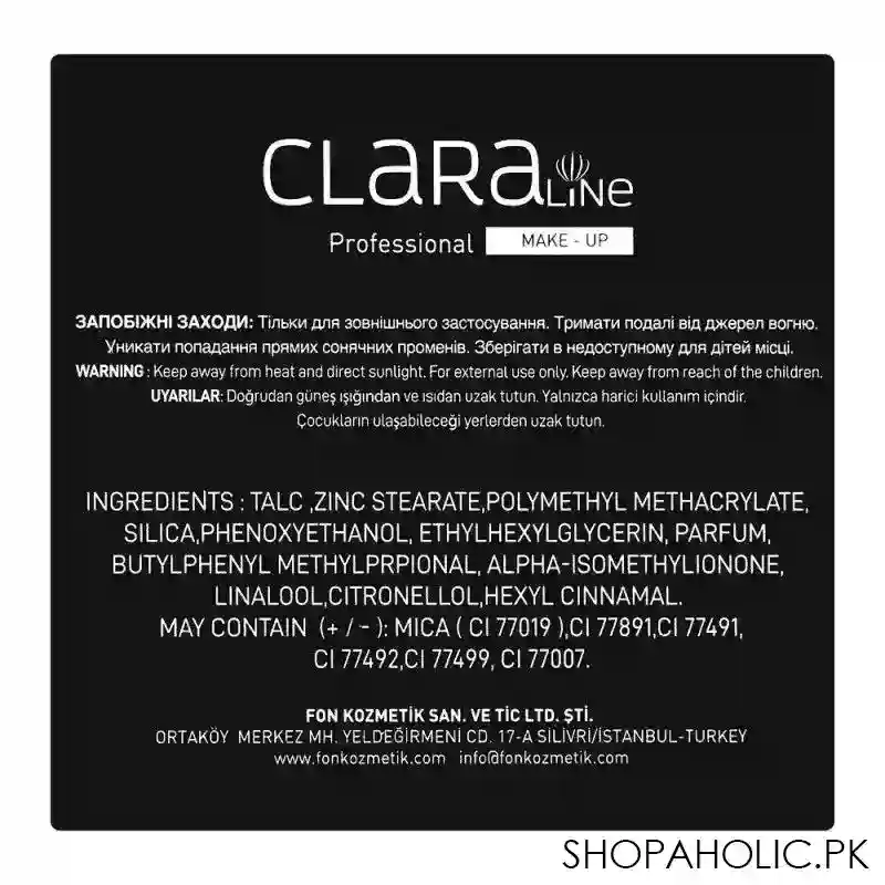 claraline professional make up hd loose powder, 122 image4