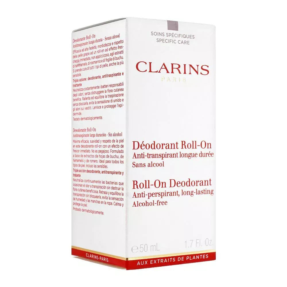 clarins paris anti perspirant deodorant roll on, 50ml image2