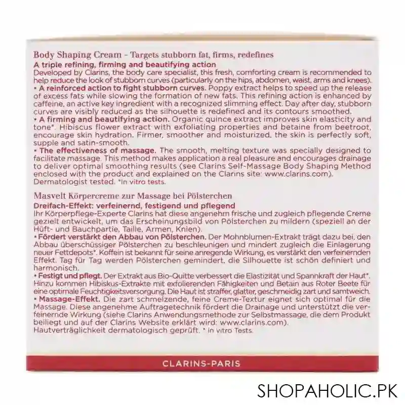 clarins paris body shaping cream, 200ml image4