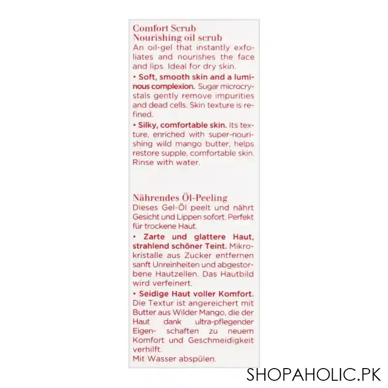 clarins paris comfort scrub nourishing oil scrub, with sugar microcrystals, 50ml image5