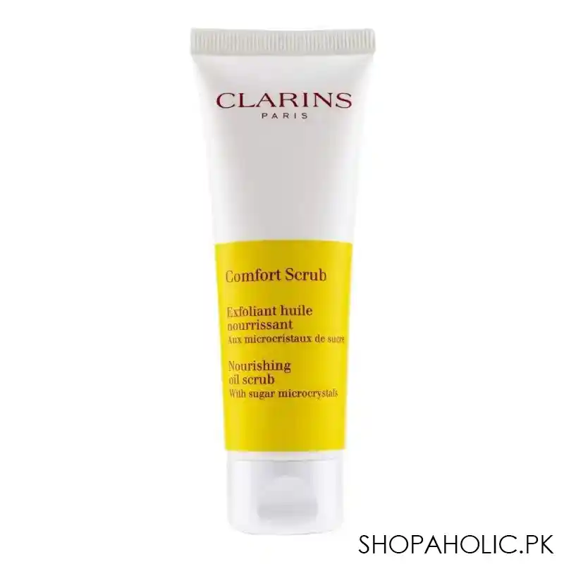 clarins paris comfort scrub nourishing oil scrub, with sugar microcrystals, 50ml main image