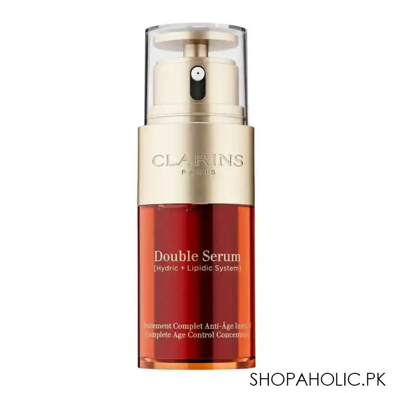 clarins paris double serum complete age control concentrate, hydric + lipdic system, 30ml main image