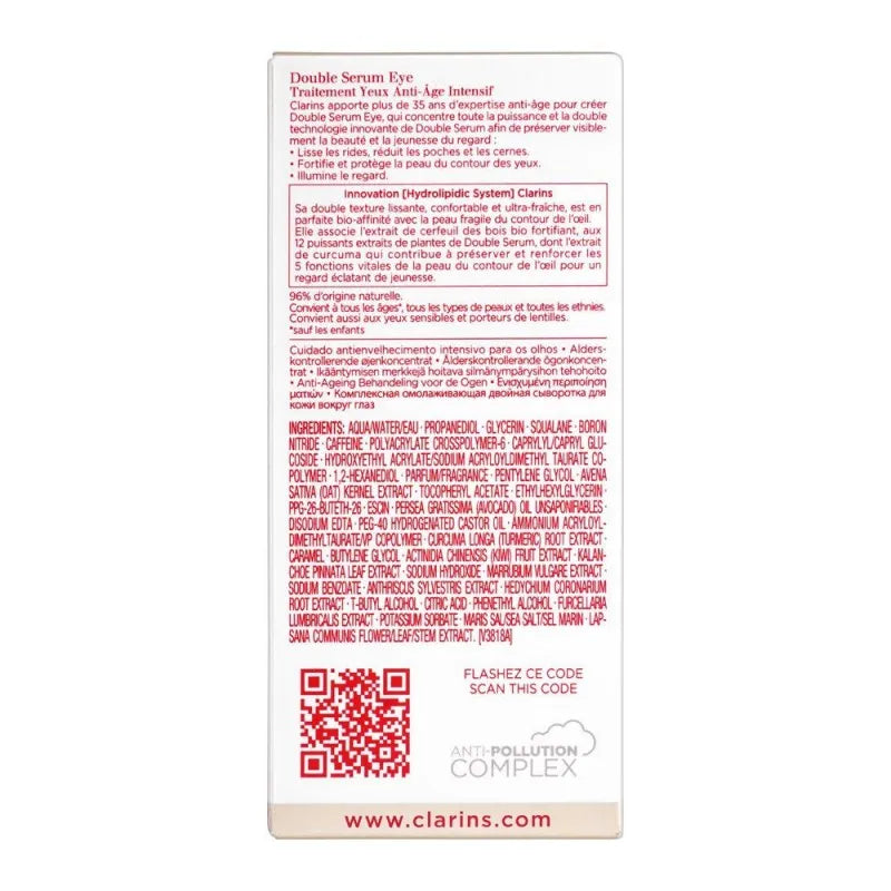 clarins paris global age control concentrate double serum eye, 20ml image5