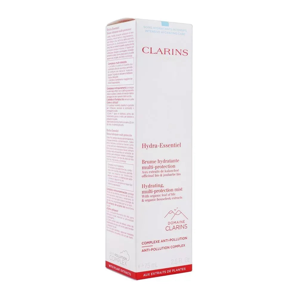 clarins paris hydra essentiel hydrating, multi protection mist, 75ml image2