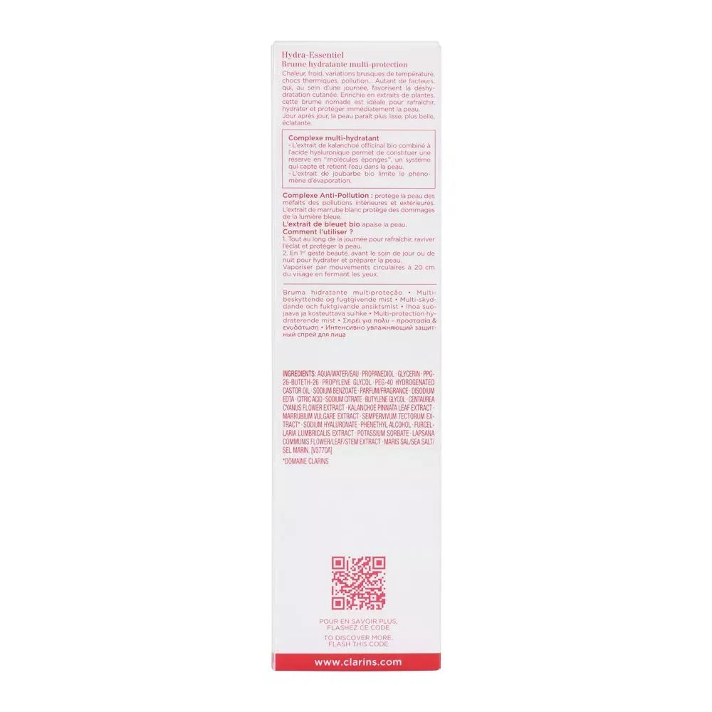 clarins paris hydra essentiel hydrating, multi protection mist, 75ml image3