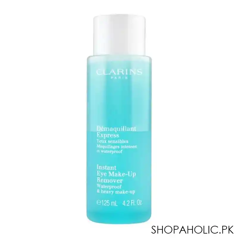 clarins paris instant eye make up remover, waterproof & heavy make up, 125ml main image