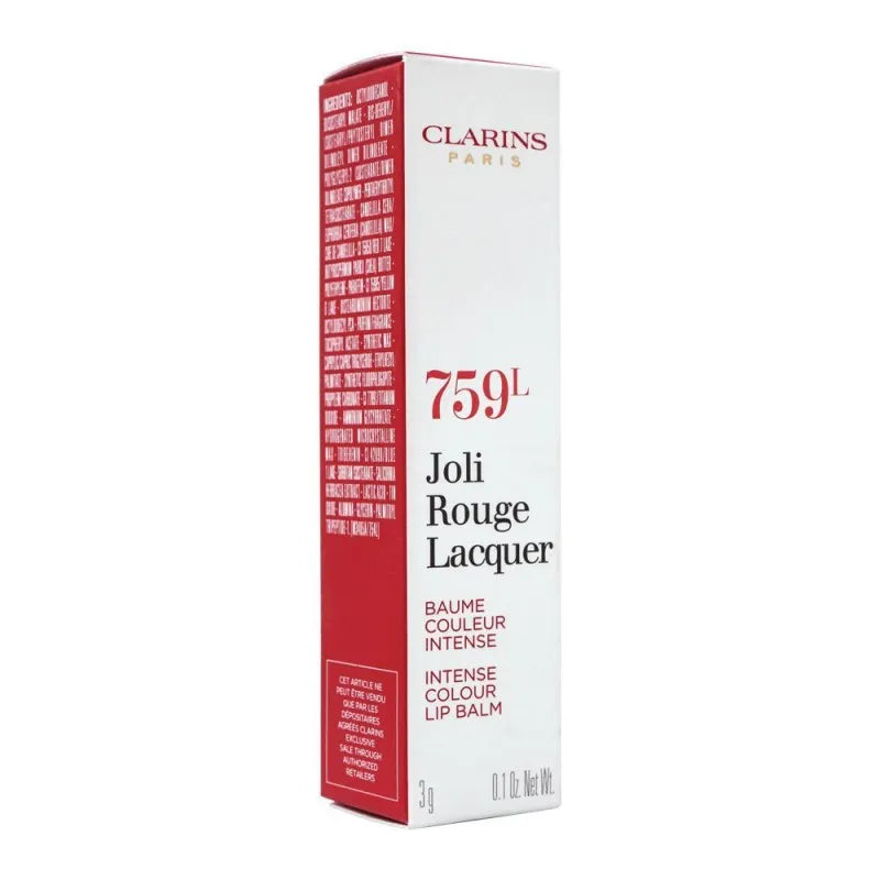 clarins paris joli rouge lacquer intense colour lip balm, 759l woodberry image2