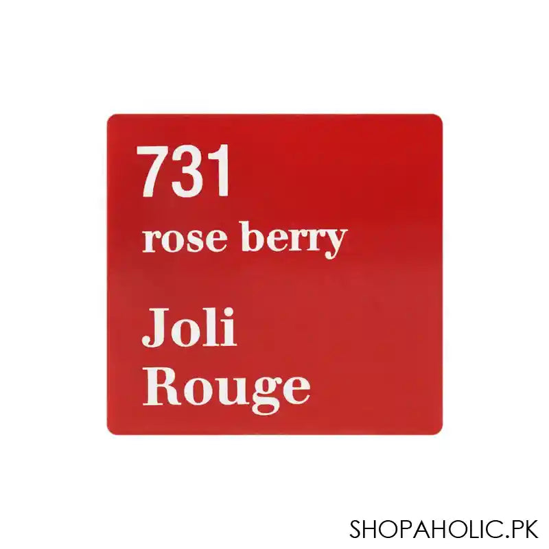 Clarins Paris Joli Rouge Moisturizing Long-Wearing Lipstick, 731 Rose Berry - Image 5