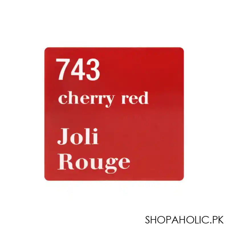 Clarins Paris Joli Rouge Moisturizing Long-Wearing Lipstick, 743 Cherry Red - Image 5