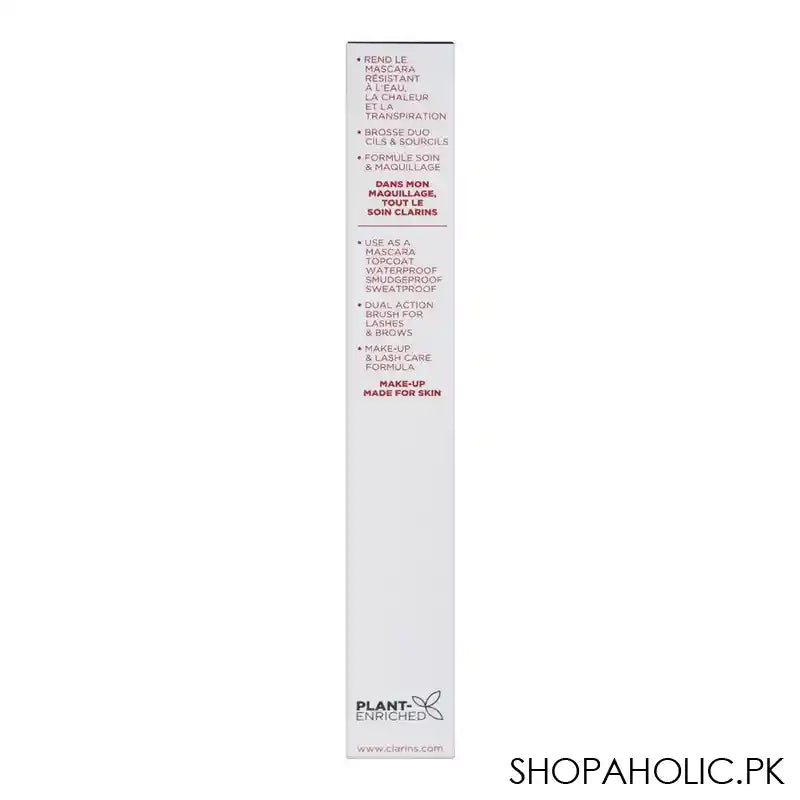 Clarins Paris Lash & Brow Double Fix Mascara, Waterproof, Enriched with Cranberry Oil - Image 2