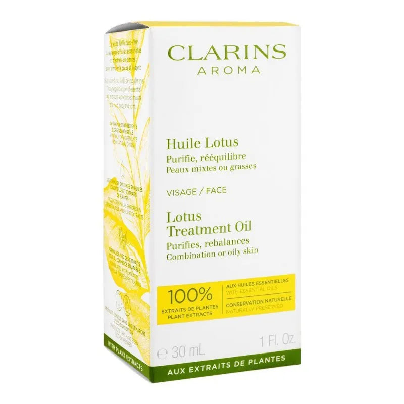 clarins paris lotus treatment oil, combination or oily skin, 30ml image2