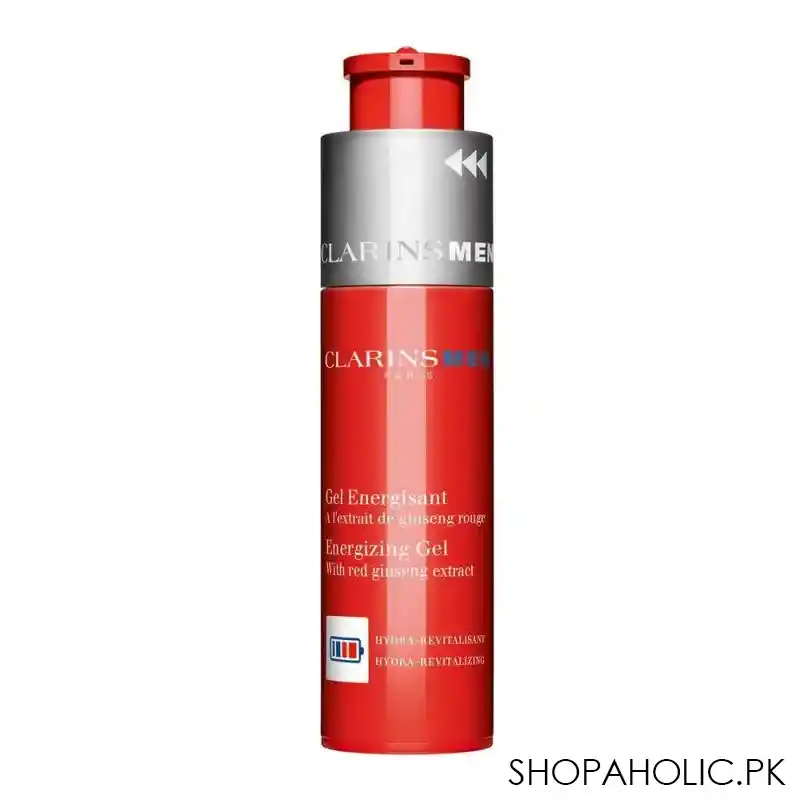 clarins paris men energizing gel, with red ginseng extract, 50ml main image