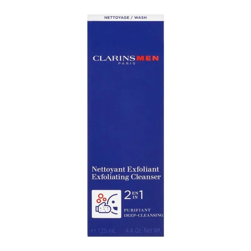 clarins paris men exfoliating 2 in 1 cleanser, purifant deep cleanser, 125ml image2