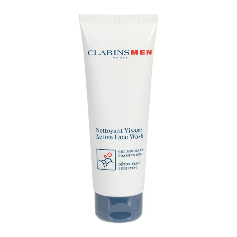 clarins paris men foaming gel active face wash, 125ml main image