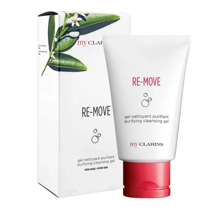 clarins paris my clarins re move purifying cleansing gel, for all skin types, 125ml main image