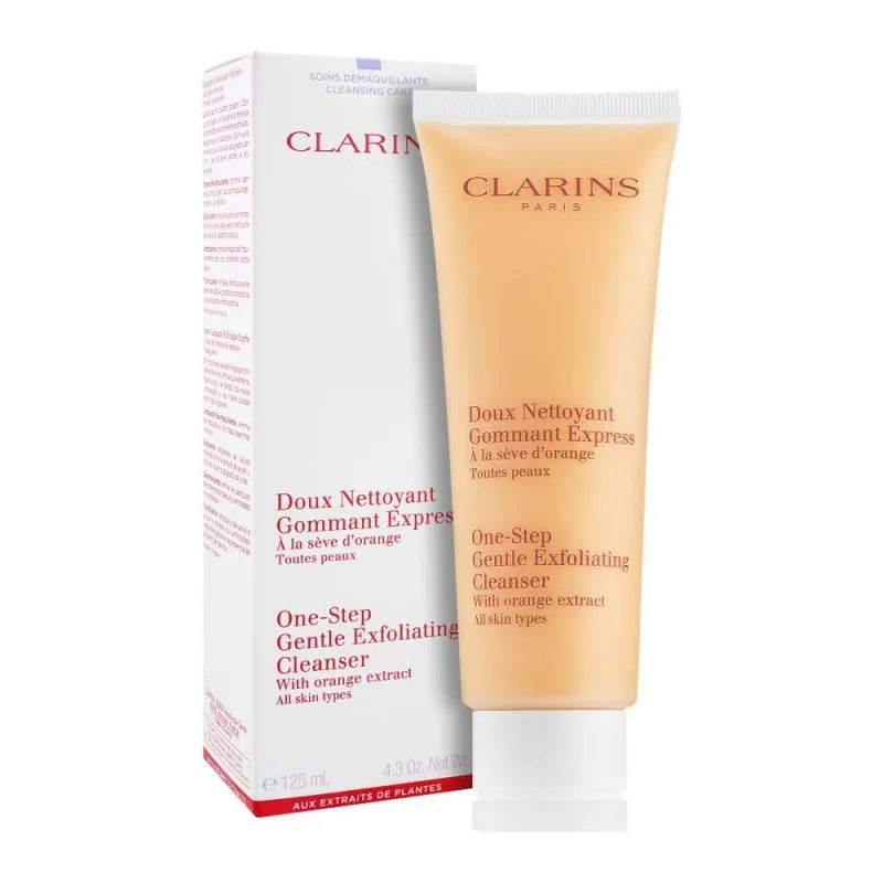 clarins paris one step gentle exfoliating cleanser, all skin types, 125ml main image