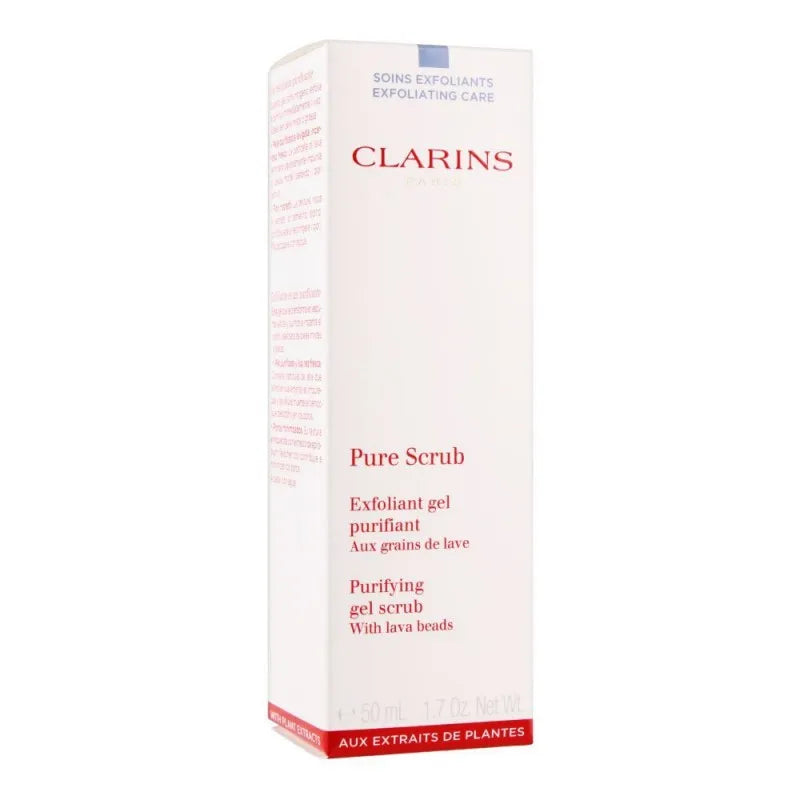 clarins paris pure scrub purifying gel scrub, with lava beads, 50ml image3