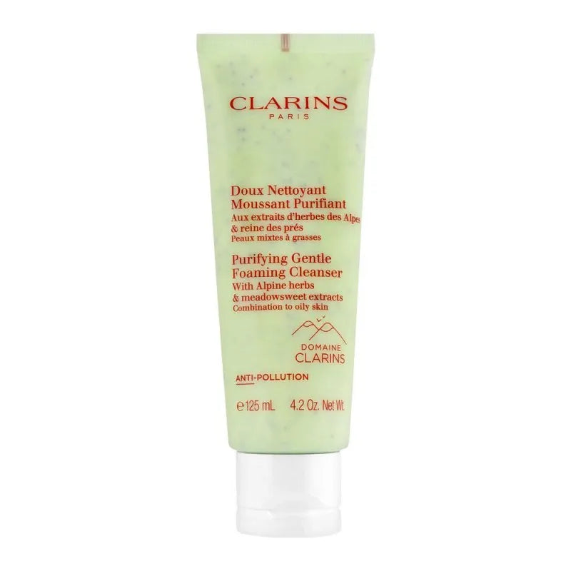 clarins paris purifying gentle anti pollution foaming cleanser, 125ml main image