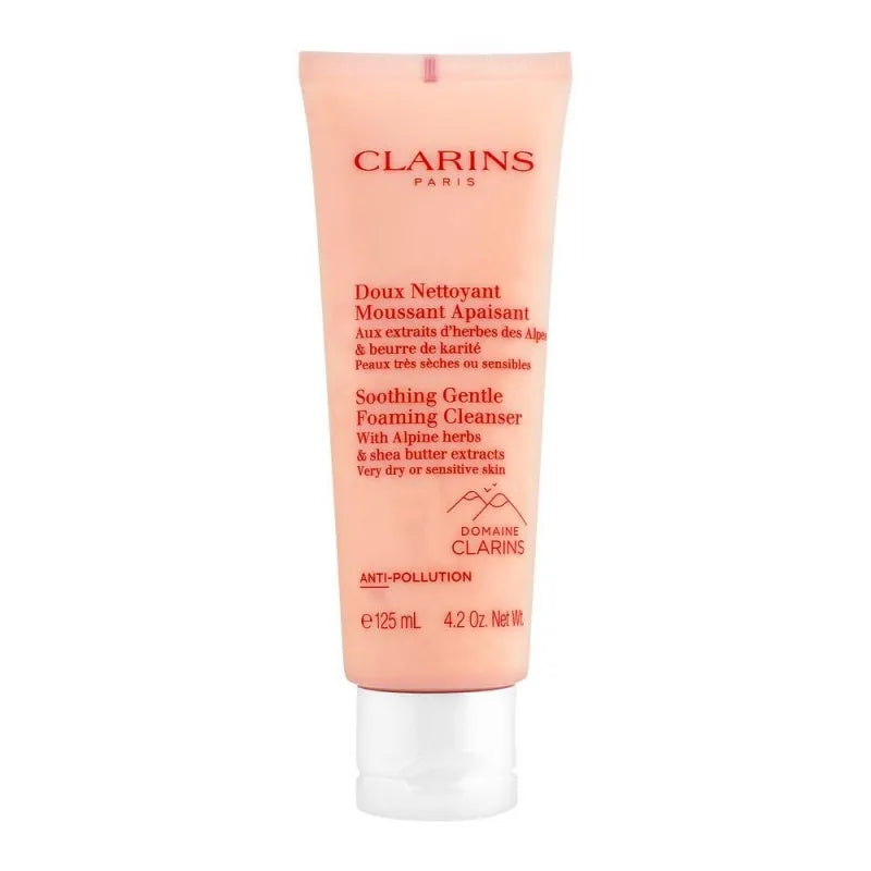 clarins paris soothing gentle foaming cleanser, 125ml main image