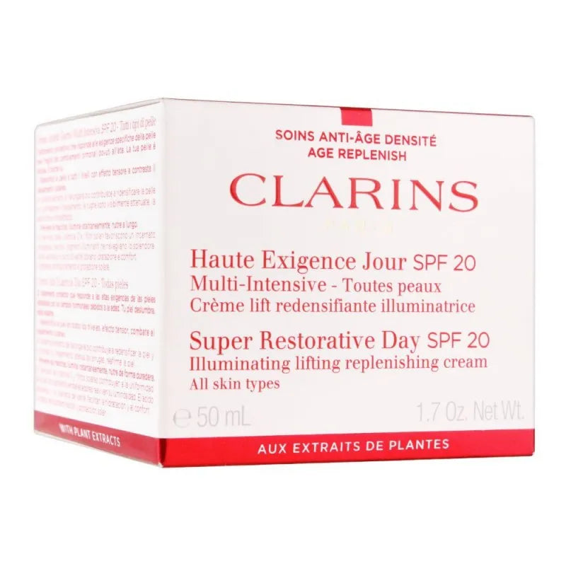 clarins paris super restorative day cream, spf 20, all skin types, 50ml image2