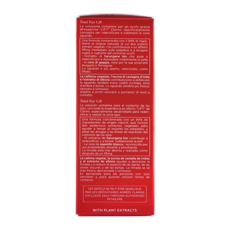 clarins paris total eye lift eye concentrate, 15ml image4