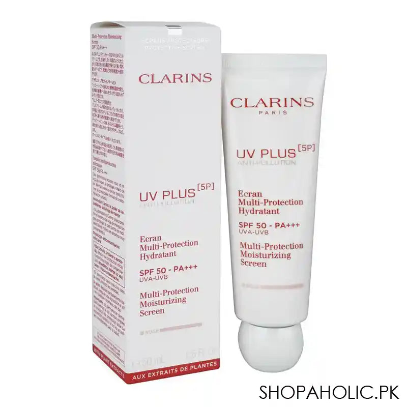 Clarins Paris UV Plus [5P], SPF 50, PA+++, Multi-Protection Moisturizing Screen, Anti Pollution, 50ml - Main Image