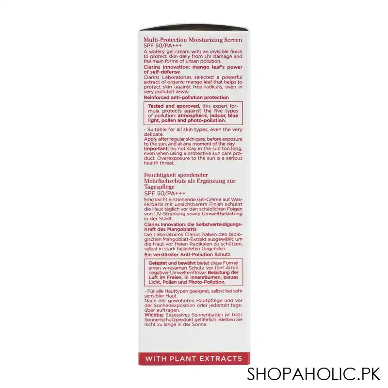 Clarins Paris UV Plus SPF 50 Multi-Protection Moisturizing Sunscreen, Translucent, 30ml - Image 3