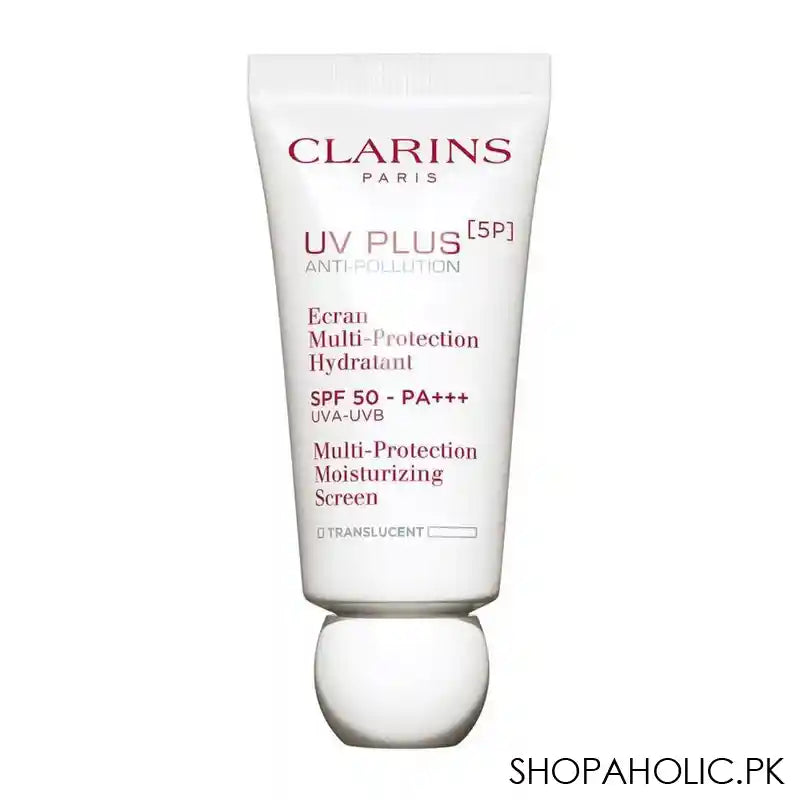 Clarins Paris UV Plus SPF 50 Multi-Protection Moisturizing Sunscreen, Translucent, 30ml - Main Image