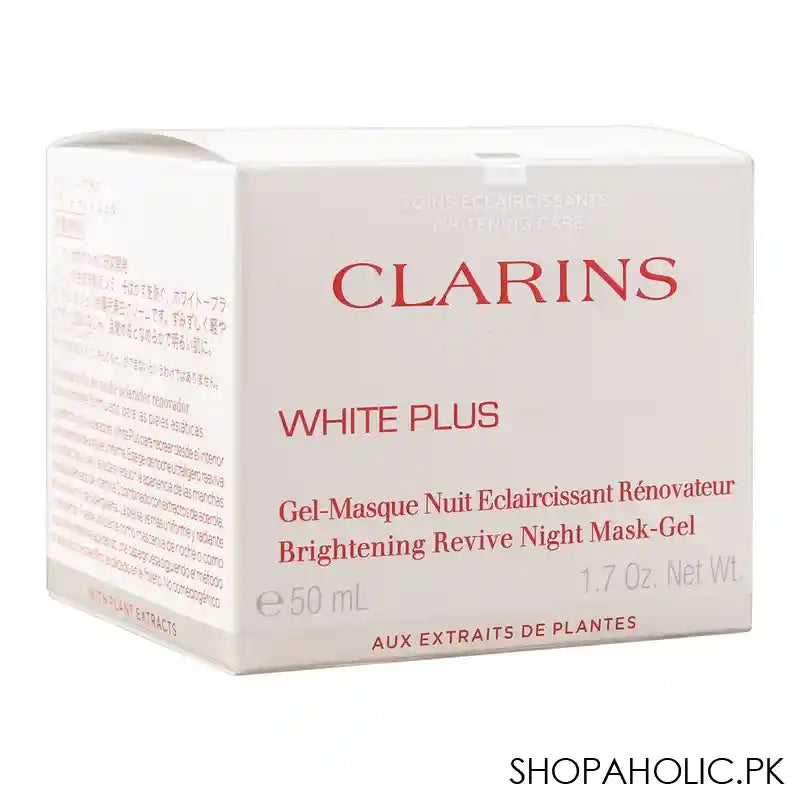 Clarins Paris White Plus Brightening Revive Night Mask-Gel, 50ml - Image 2