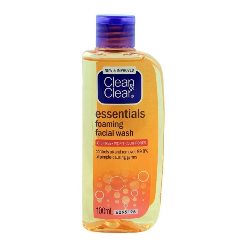 clean & clear essentials foaming face wash, oil free, 100ml image2