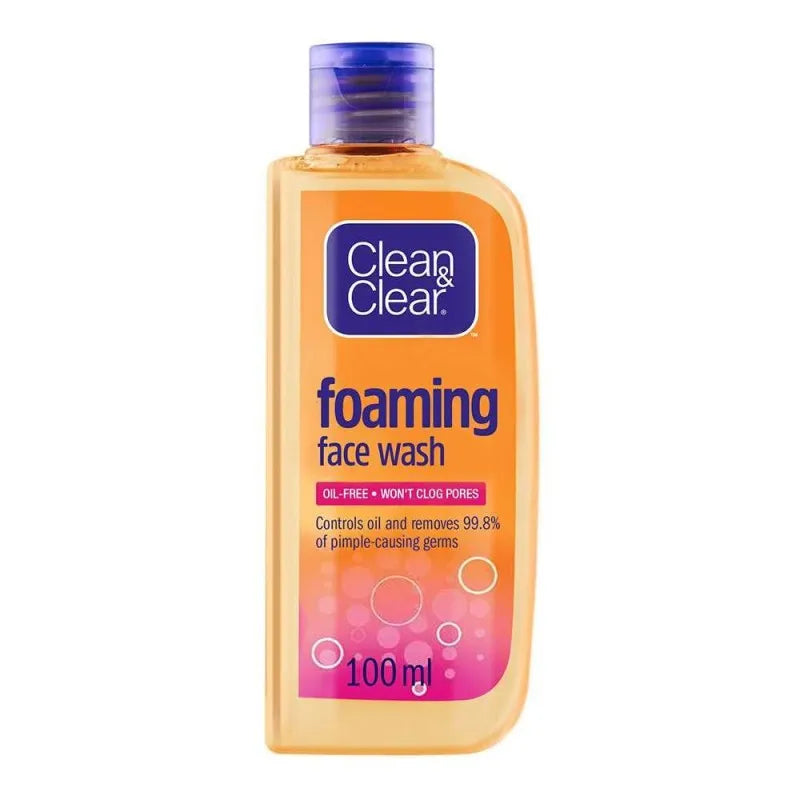 clean & clear essentials foaming face wash, oil free, 100ml main image