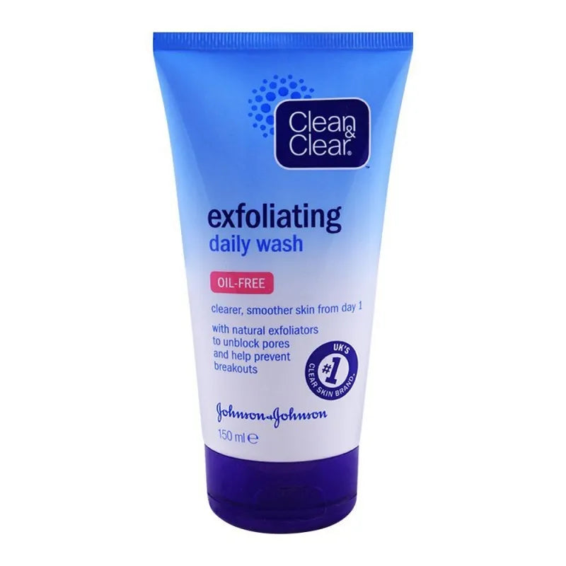 clean & clear exfoliating daily wash, oil free, 150ml image2