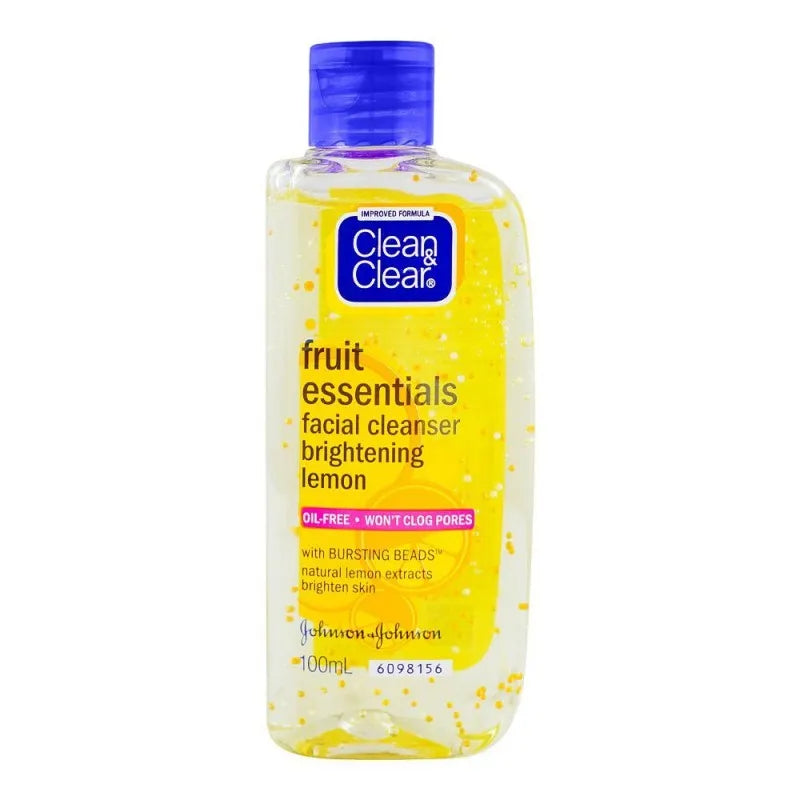 clean & clear fruit essentials lemon facial wash, 100ml main image