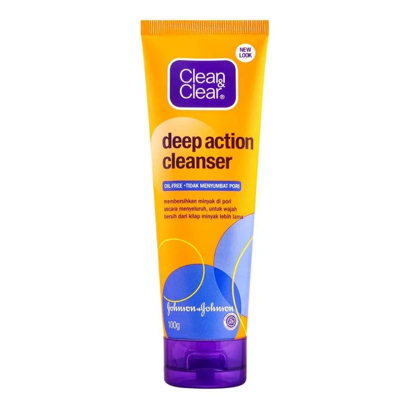 clean & clear improved formula deep action cleanser, oil free, 100g image2