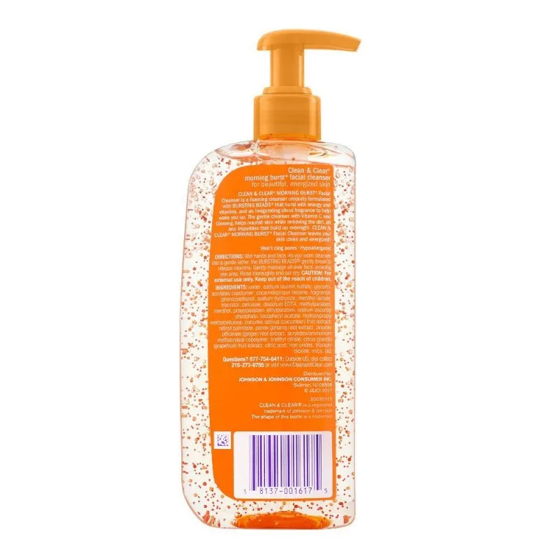 clean & clear morning burst oil free facial cleanser, 240ml image2