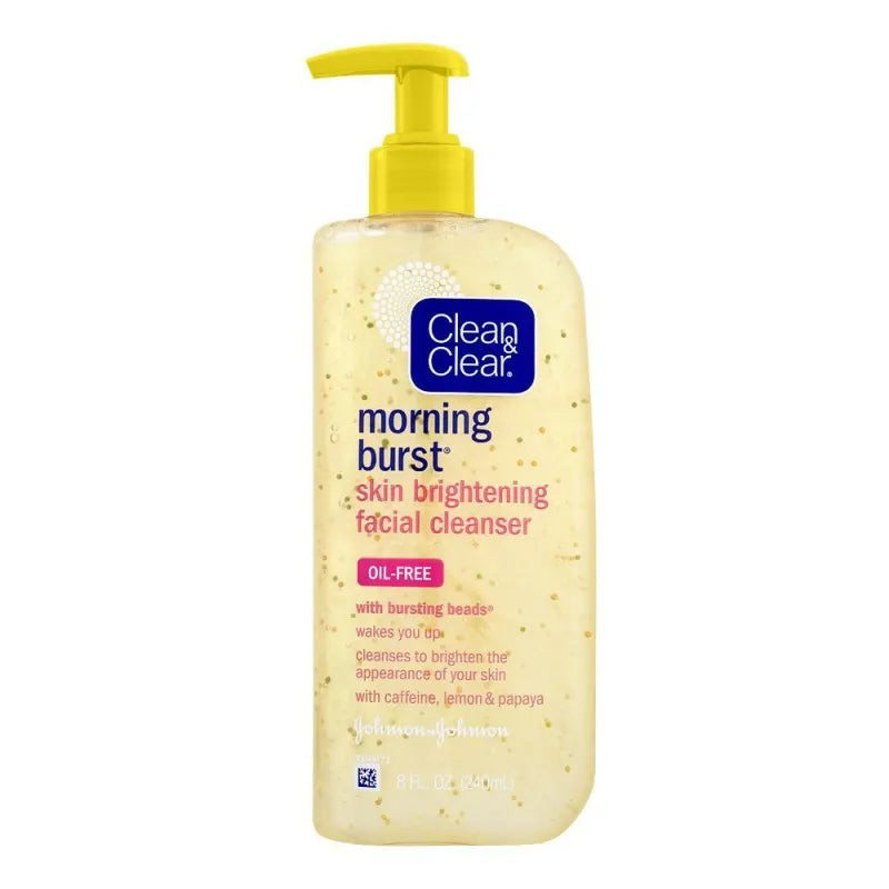 clean & clear morning burst oil free skin brightening facial cleanser, 240ml main image