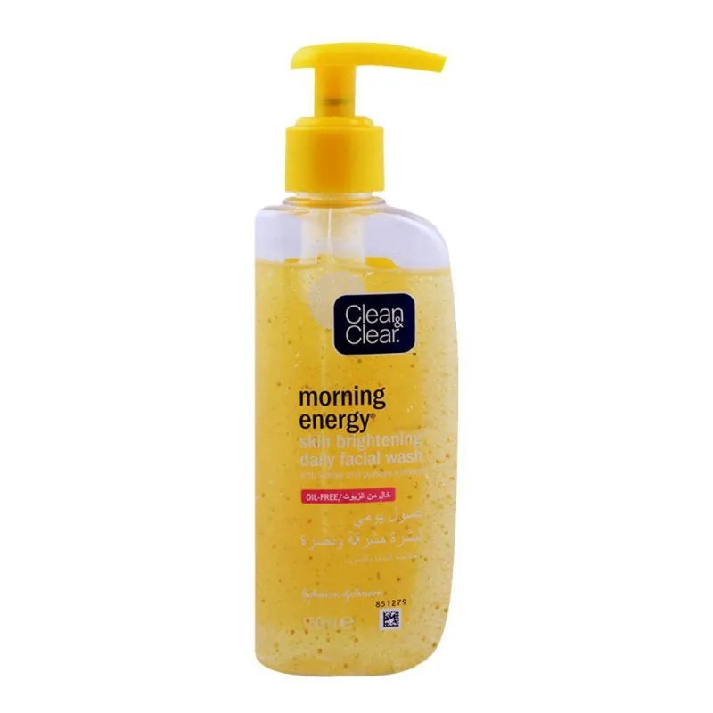 clean & clear morning energy skin brightening daily facial wash, oil free, 150ml image2