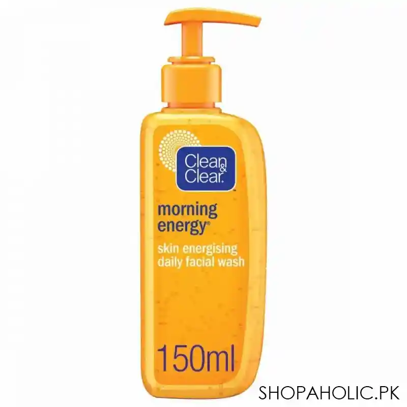 clean & clear morning energy skin energising daily facial wash oil free, 150ml main image